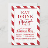 Eat, Drink en prettige kerstfeestdagen Kaart (Voorkant)