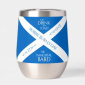 Eat Drink en Toast Robbie Burns Schotse vlag (Achterkant)