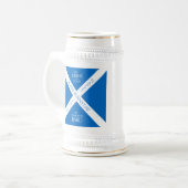 Eat Drink en Toast Robbie Burns Schotse vlag Bierpul (Voorkant links)