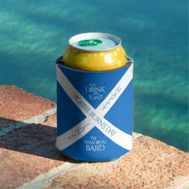 Eat Drink en Toast Robbie Burns Schotse vlag Blikjeskoeler