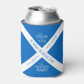 Eat Drink en Toast Robbie Burns Schotse vlag Blikjeskoeler (Blikje Voorkant)