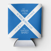 Eat Drink en Toast Robbie Burns Schotse vlag Blikjeskoeler (Voorkant)
