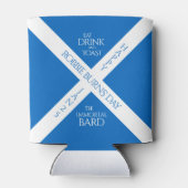 Eat Drink en Toast Robbie Burns Schotse vlag Blikjeskoeler (Achterkant)