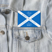Eat Drink en Toast Robbie Burns Schotse vlag Button (Insitu)