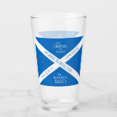 Eat Drink en Toast Robbie Burns Schotse vlag Glas (Achterkant)