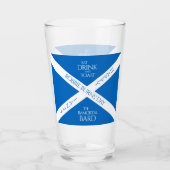Eat Drink en Toast Robbie Burns Schotse vlag Glas (Voorkant)