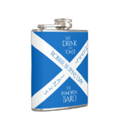 Eat Drink en Toast Robbie Burns Schotse vlag Heupfles (Rechts)