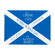 Eat Drink en Toast Robbie Burns Schotse vlag