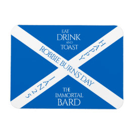 Eat Drink en Toast Robbie Burns Schotse vlag Magneet