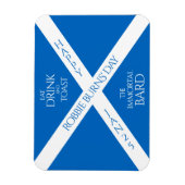 Eat Drink en Toast Robbie Burns Schotse vlag Magneet (Verticaal)