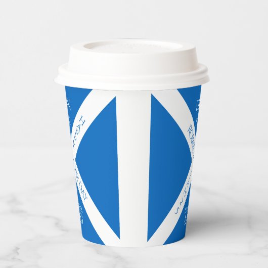 Eat Drink en Toast Robbie Burns Schotse vlag Papieren Bekers (Links)