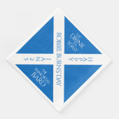 Eat Drink en Toast Robbie Burns Schotse vlag Servet (Hoek)