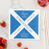 Eat Drink en Toast Robbie Burns Schotse vlag Servet (Insitu)