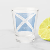 Eat Drink en Toast Robbie Burns Schotse vlag Shot Glas (Achterkant)