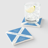 Eat Drink en Toast Robbie Burns Schotse vlag Stenen Onderzetter (Zijkant)