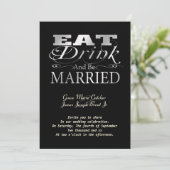 Eat Drink en trouwen Kaart (Staand voorkant)