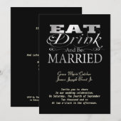 Eat Drink en trouwen Kaart (Voorkant / Achterkant)