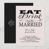 Eat Drink en trouwen Kaart (Voorkant / Achterkant)
