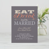 Eat Drink en trouwen Kaart (Staand voorkant)