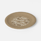 Eat Drink en trouwen op kraftpapier Papieren Bordje (Gekanteld)