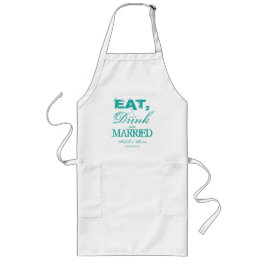 Eat drink en trouwfeest BBQ apron Lang Schort
