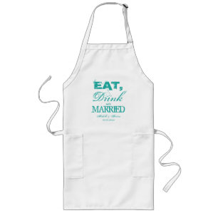 Eat drink en trouwfeest BBQ apron Lang Schort