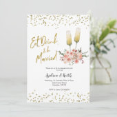 Eat, Drink en trouwpartij Kaart (Staand voorkant)