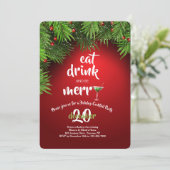Eat Drink en vrolijk kerstfeest Kaart (Staand voorkant)
