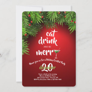 Eat Drink en vrolijk kerstfeest Kaart