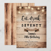 Eat drink en vrome meerderjarige verjaardag kaart (Voorkant / Achterkant)