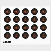Eat Drink en Wees dankbaar voor Thanksgiving Ronde Sticker (Vel)