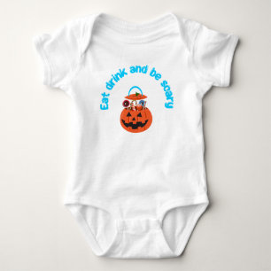 Eat, Drink en wees eng White Baby Jersey Bodysuit