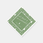 Eat Drink en wees gehuwd kerstpapier Servet (Hoek)