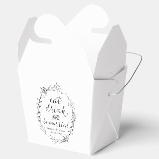 Eat Drink en wees gepersonaliseerd getrouwd Bedankdoosjes (Geopend)