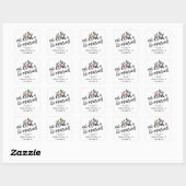 Eat Drink en wees gepersonaliseerd getrouwd Vierkante Sticker (Vel)