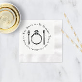 Eat Drink en wees getrouwd met een zwart-withuweli Servet