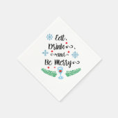 Eat Drink en wees lekker kerstcadeautje Napkin Servet (Hoek)