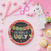 Eat Drink en wees lomp kerstfeestdag Papieren Bordje (Feest)