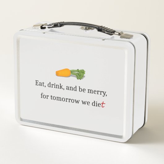 "Eat, Drink, en wees Merry, voor Morgen Diet" (Achterkant)