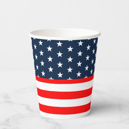 Eat Drink en wees patriottisch op 4 juli Papieren Bekers (Achterkant)