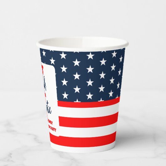 Eat Drink en wees patriottisch op 4 juli Papieren Bekers (Links)