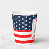 Eat Drink en wees patriottisch op 4 juli Papieren Bekers (Rechts)