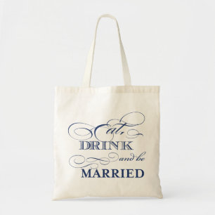 Eat Drink en wees trouwelijk welkome Canvas tas