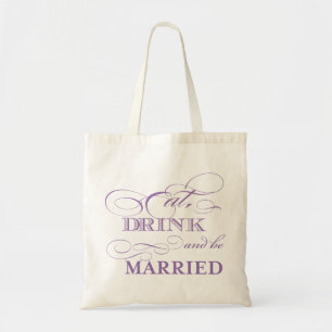 Eat Drink en wees trouwelijk welkome Canvas tas