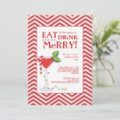 Eat Drink en wees vrolijk kerstfeest Kaart (Staand voorkant)