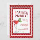 Eat Drink en wees vrolijk kerstfeest Kaart (Voorkant)