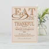 Eat Drink en zijn de Vermoedigende Uitnodigingen v (Staand voorkant)