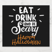 Eat Drink en zijn eng Citaat Halloween Partij Likeurfles Etiket (Enkel label)