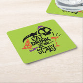 Eat Drink en zijn eng groene halloween party Kartonnen Onderzetters (Schuin)