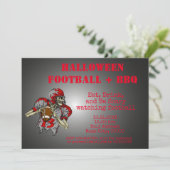 Eat, Drink en zijn eng Halloween BBQ Uitnodiging (Staand voorkant)